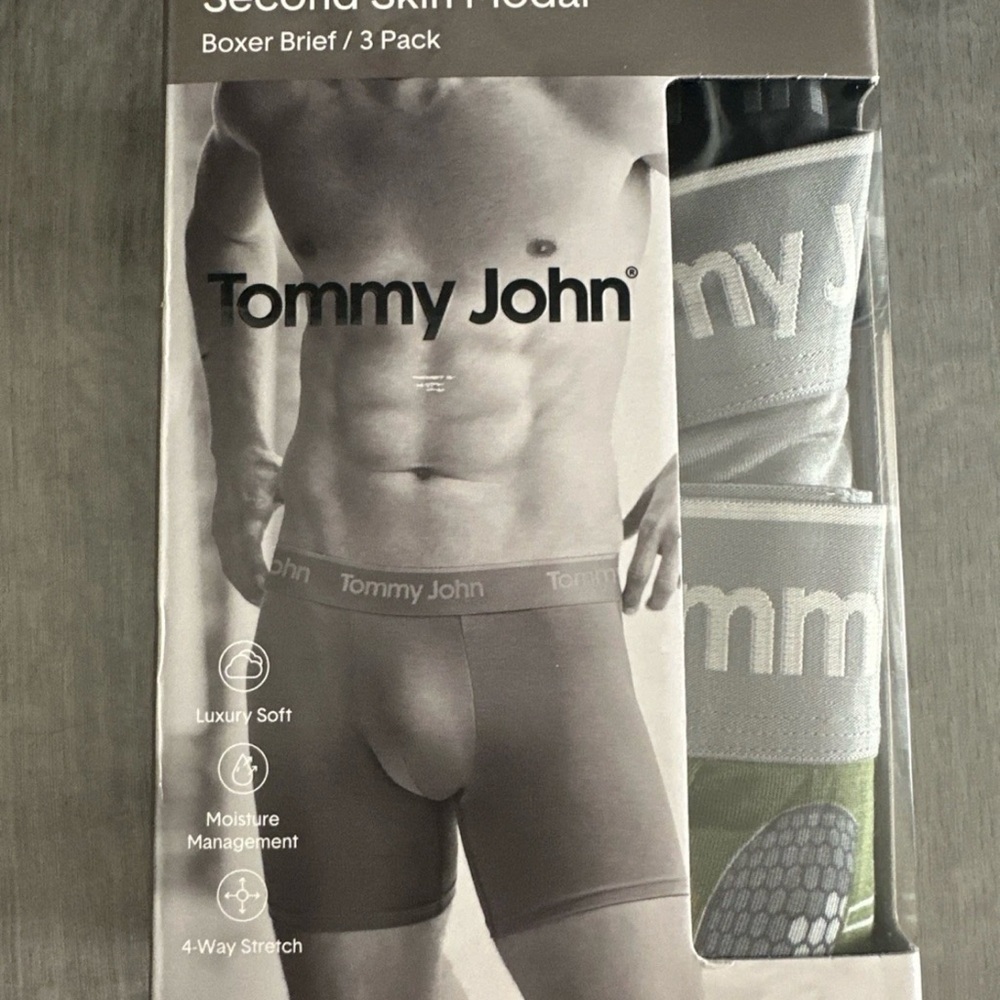 Tommy John Men's Boxer Briefs - Gray and Olive
